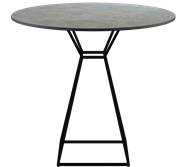 Black Hourglass Cafe Table